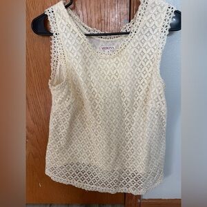 Merona size medium cream, all lace tank top